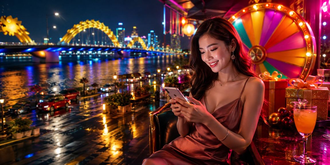 Bầu không khí roulette neon tại Đà Nẵng — hình ảnh đặc trưng Live Casino tk159